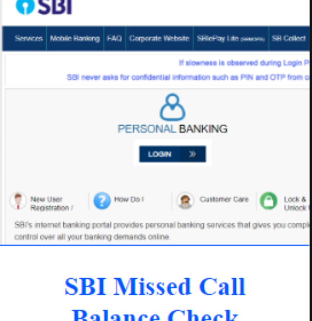 SBI Missed Call number